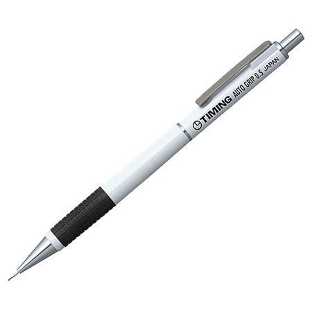 Stiftpenna 0,5mm Vit Timing Auto Grip