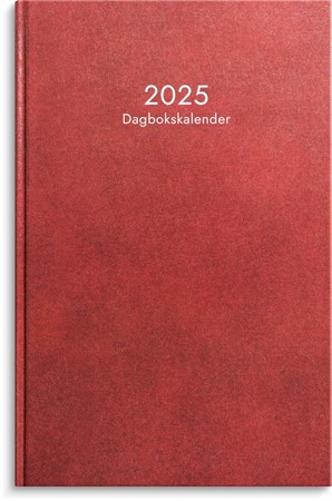 Kalender 2025 Dagbokskalender rött konstläder