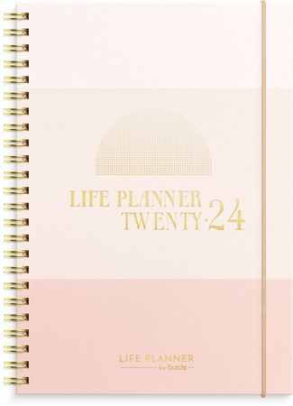 Kalender 2024 Life Planner Pink horisontell
