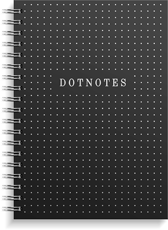 Block DotNotes svart 176x250 mm