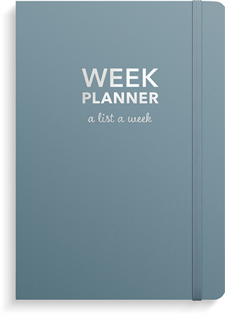 Week Planner, odaterad, blå