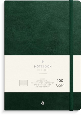 Anteckningsbok Notebook Deluxe A5 mörkgrön