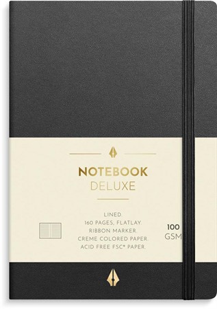 Anteckningsbok Notebook Deluxe A6 svart