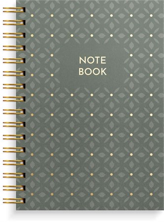 Anteckningsbok Notebook A5 green pattern