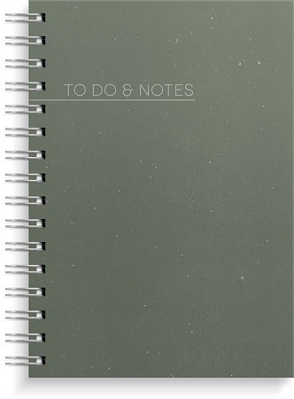 Anteckningsbok Notebook and To Do A5 green