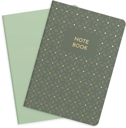 Anteckningsbok Notebook Green & Pattern 2/fp