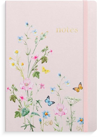 Anteckningsbok Notebook Deluxe A5 Pink Meadow