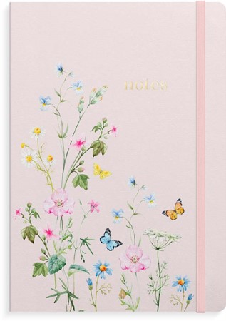 Anteckningsbok Notebook Deluxe B5 Pink Meadow