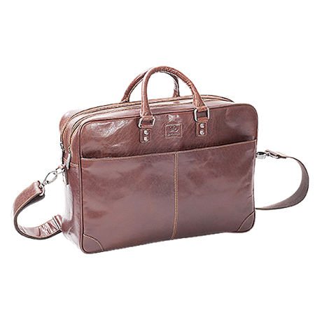 Portfölj Baoobaoo Briefcase Soft 2 Zip 15 tum brandy