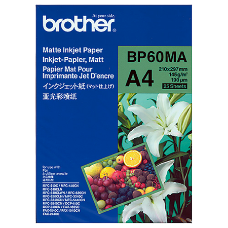 Fotopapper Brother matt A4 25/fp