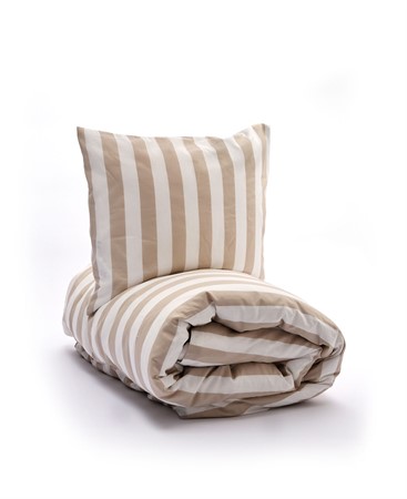 Bäddset Ylleverket 4-delat Randigt beige