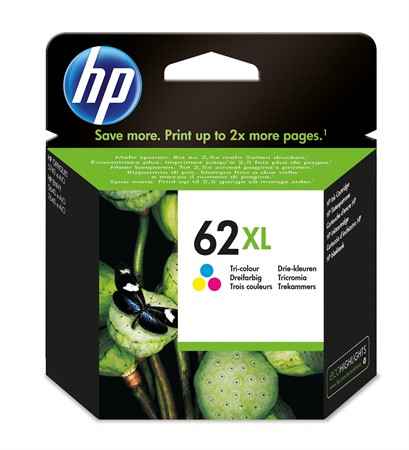 Bläckpatron HP Nr 62 XL 3-färg