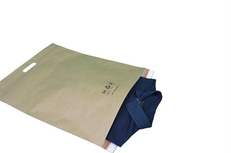 E-handelspåse kraftpapper med bärhandtag 445x570+60mm