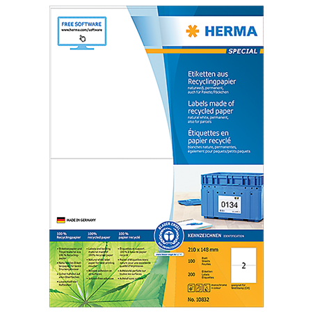 Etiketter Herma Recycled 210x148 200/fp