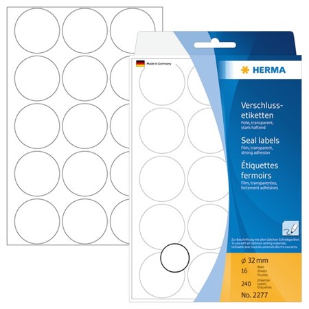 Märketikett Herma 240st Ø32mm