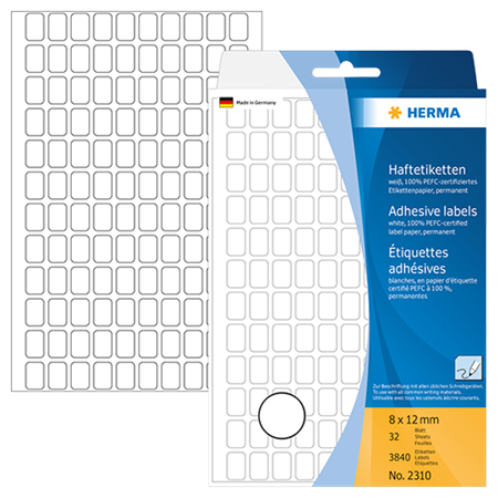 Märketiketter Herma 8x12 mm 3840/fp