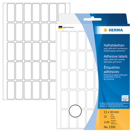 Märketiketter Herma 12x30 mm 1120/fp