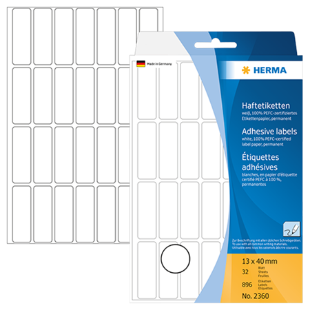 Märketiketter Herma 13x40 mm 896/fp