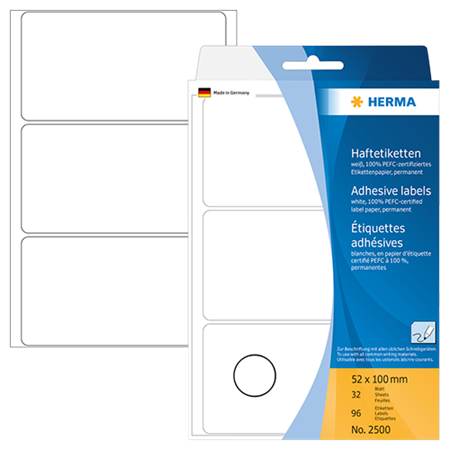 Märketiketter Herma 52x100 mm 96/fp