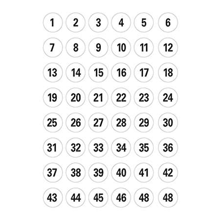 Sifferetiketter Herma 1-240 12 mm 240/fp