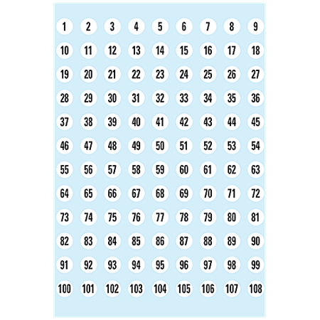 Sifferetiketter Herma 1-540 diameter 8 mm 540/fp