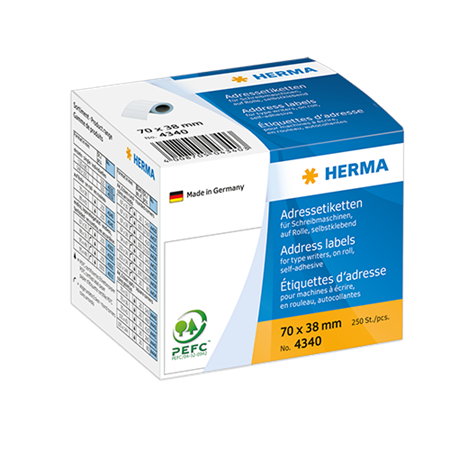 Adressetiketter Herma 70x38 mm 250/fp