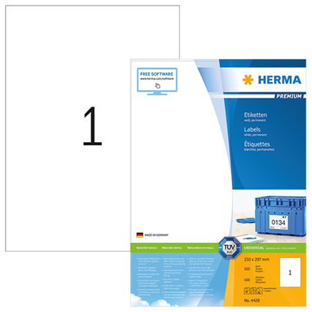 Etiketter Herma Premium 210x297 mm 100/fp