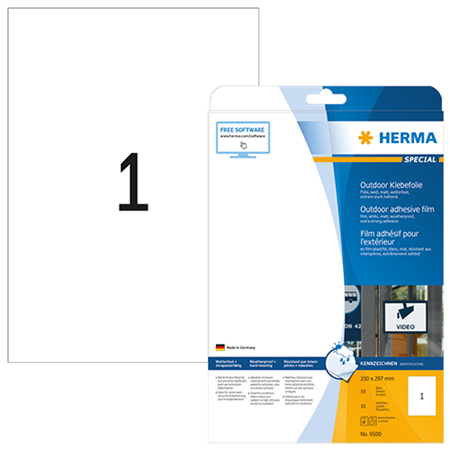 Utomhusetiketter Herma 210x297 mm 10/fp